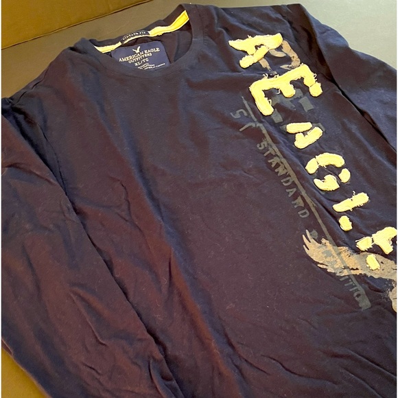 American Eagle Outfitters Crew Neck Long Sleeve Navy Blue Sweater. - Picture 3 of 10